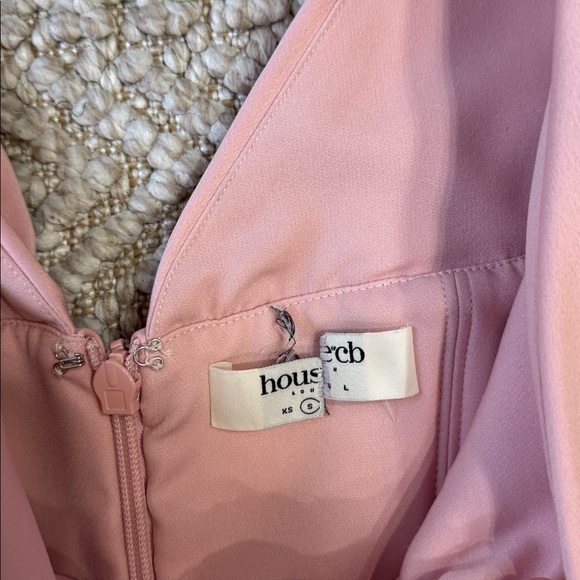 House of CB Blush Pink Satin Mini Dress. Size S - Picture 4 of 4